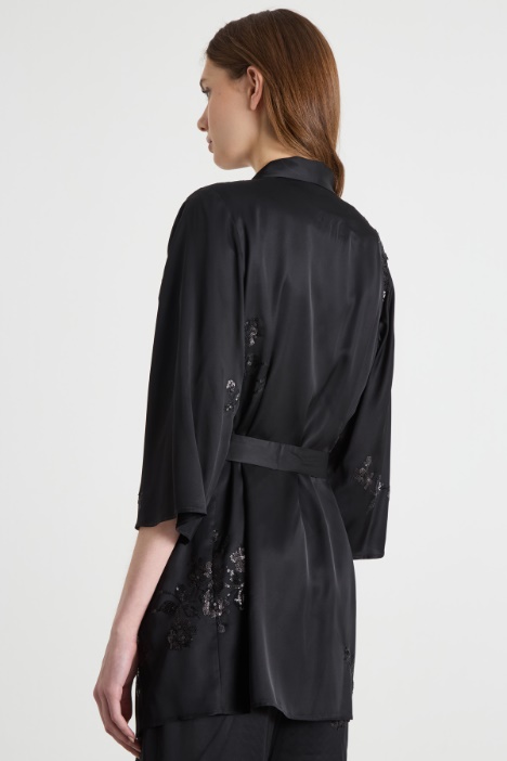 Kimono corto con paillettes