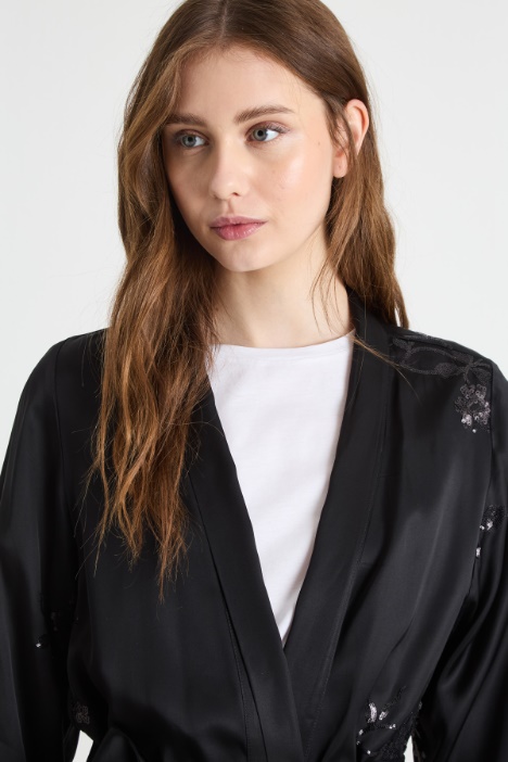 Kimono corto con paillettes