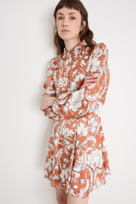 Abito chemisier in creponne