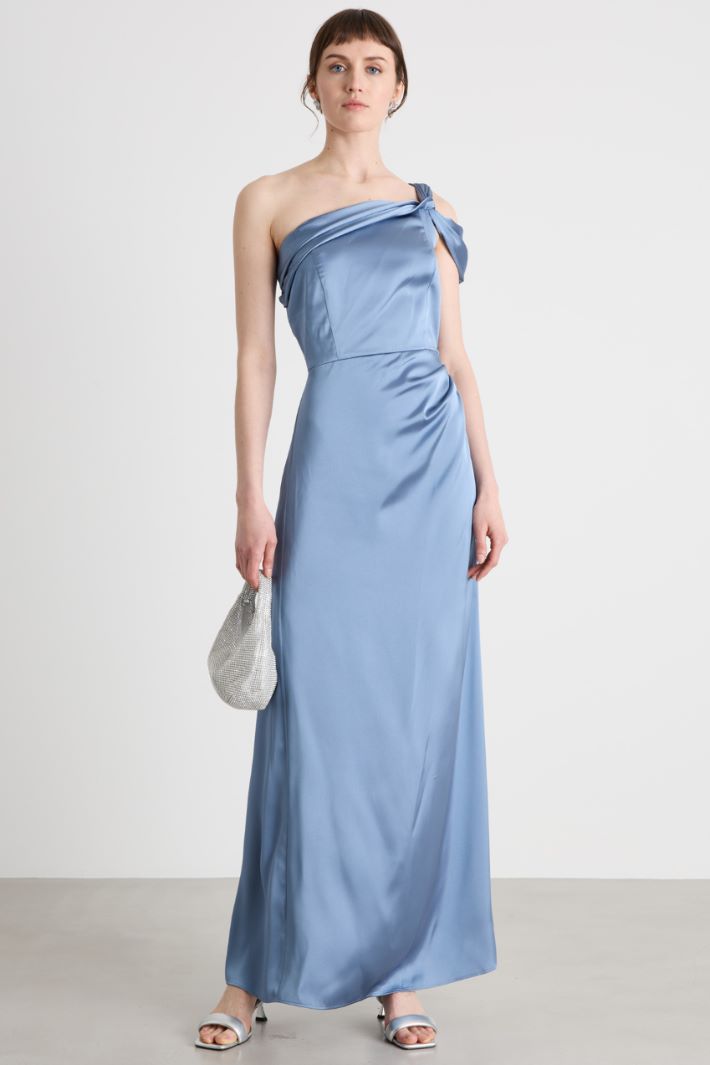 Abito monospalla in raso Intrend