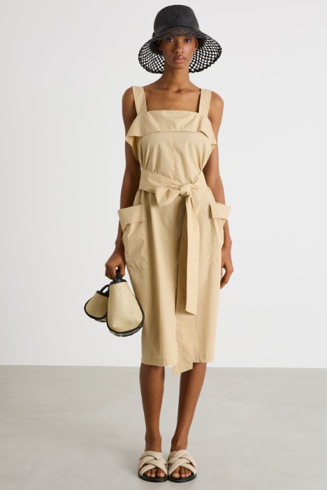 Poplin midi dress Intrend