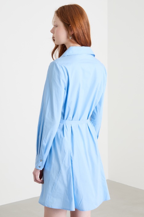 Abito svasato in popeline