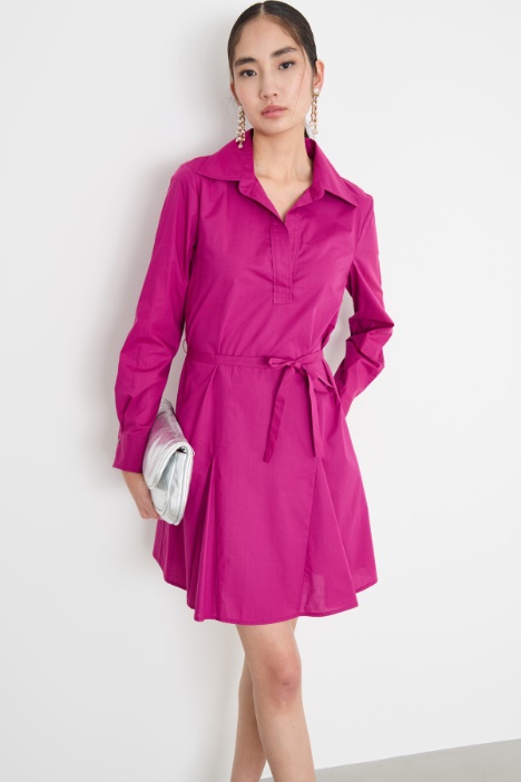 Abito svasato in popeline