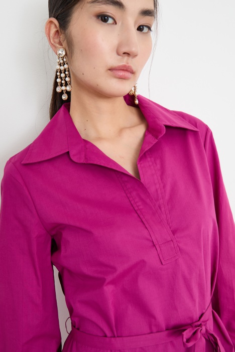 Abito svasato in popeline