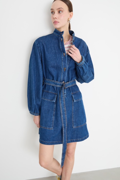 Vestido corto en denim