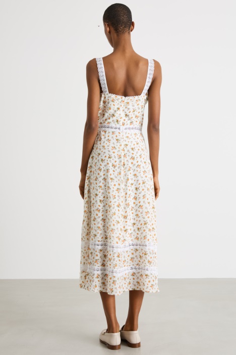 Abito stampato in crepe de chine