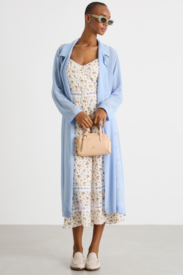 Printed crepe de chine dress Intrend