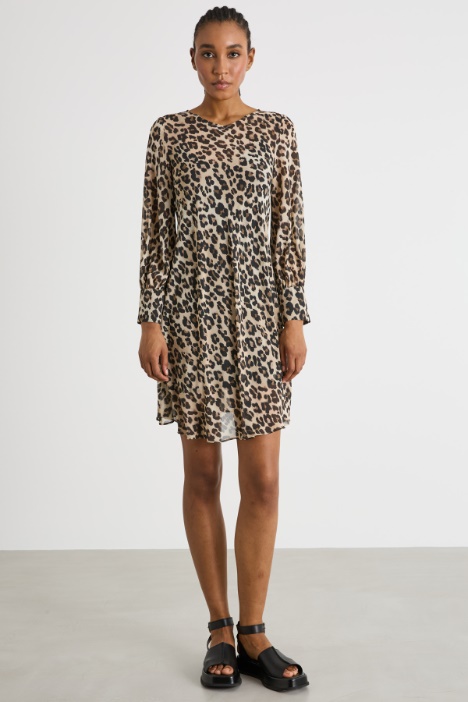 Vestido con estampado animal