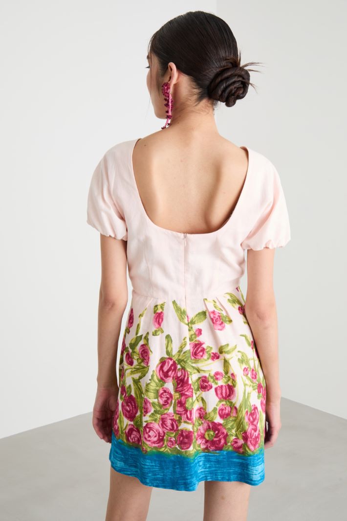 Cotton and linen minidress Intrend - 4