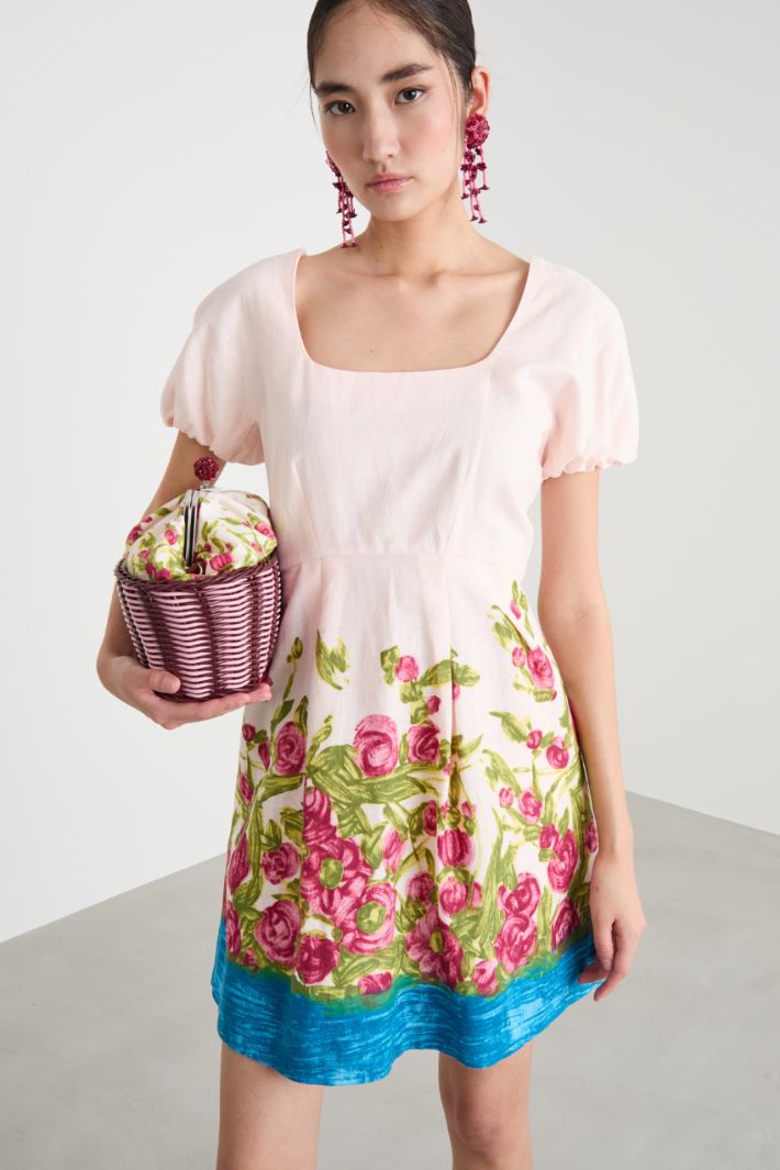 Cotton and linen minidress Intrend - 2