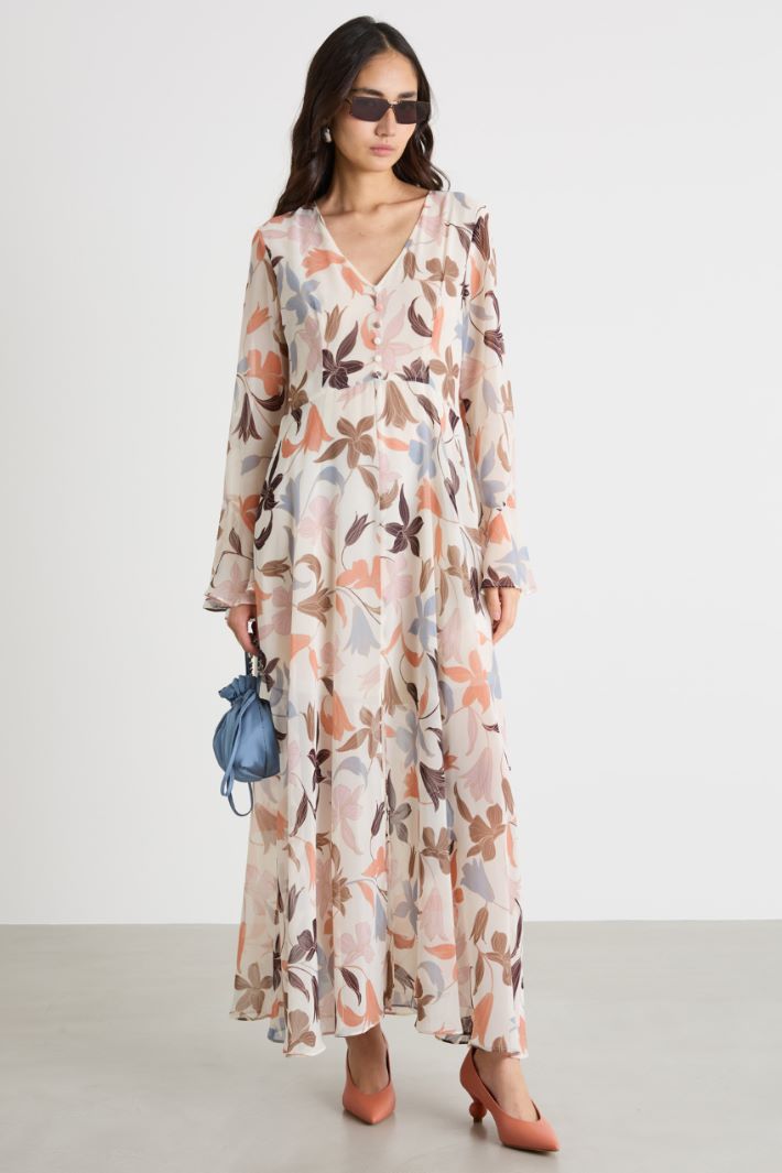 Abito svasato in georgette Intrend