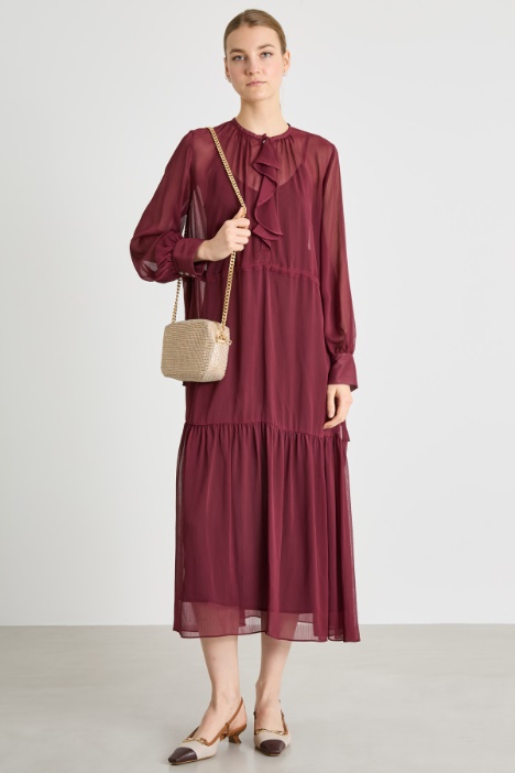 Abito lungo con balze Intrend