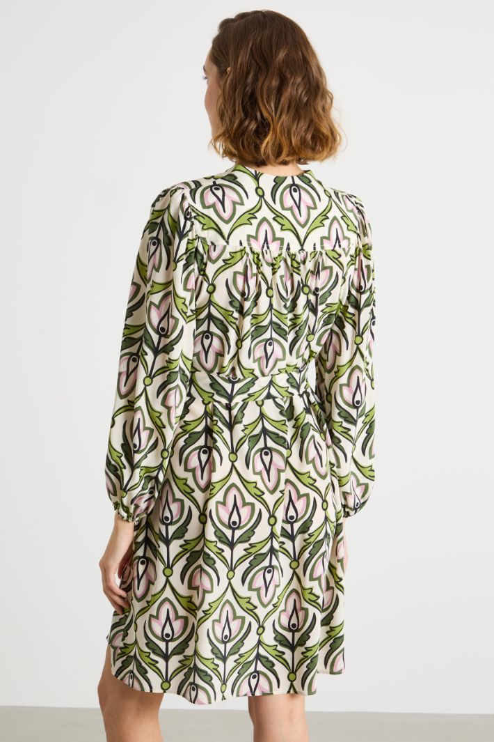 Abito in crepe de chine con cintura Intrend - 4