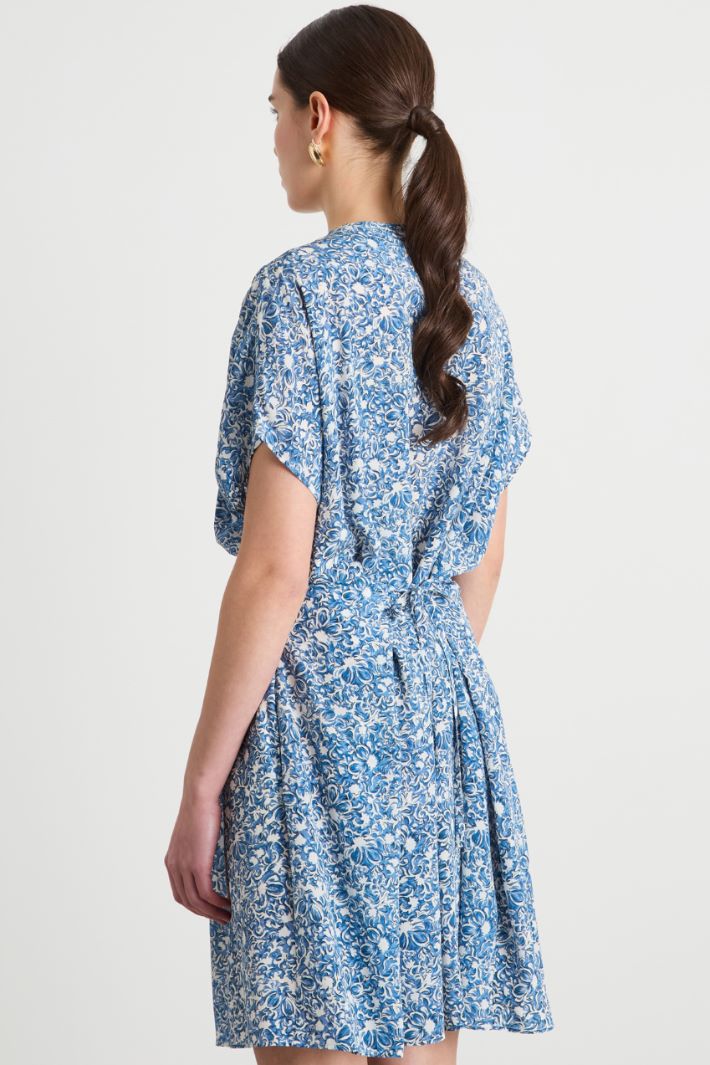 Printed crepe de chine dress Intrend - 4