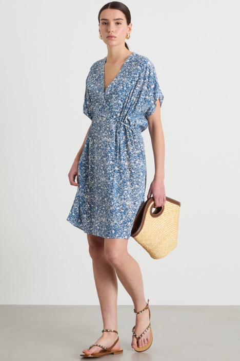 Printed crepe de chine dress Intrend