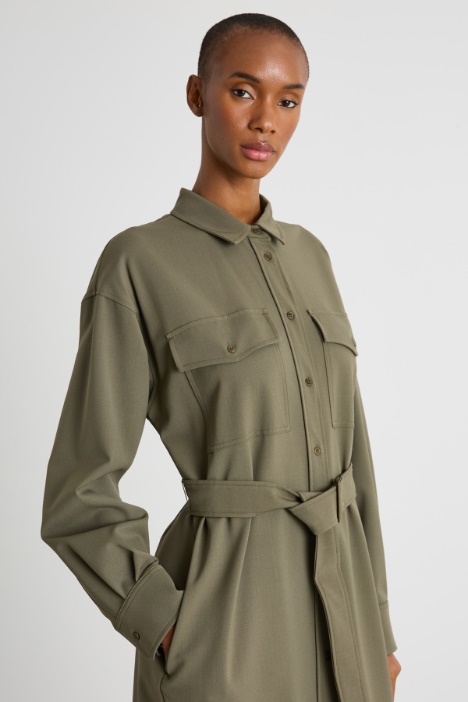 Abito chemisier con cintura