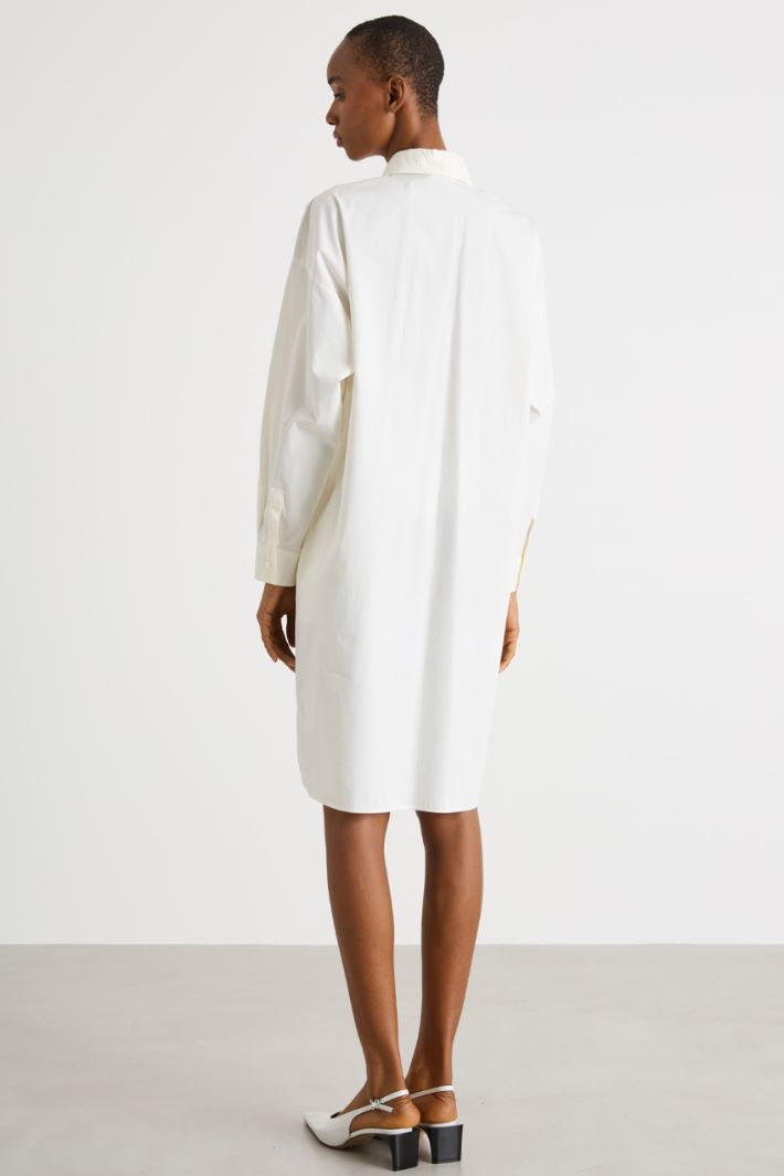 Vestido camisero de popelina Intrend - 4