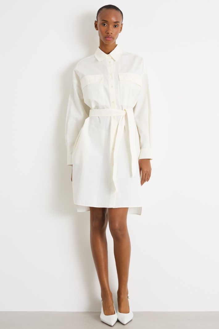 Vestido camisero de popelina Intrend - 2