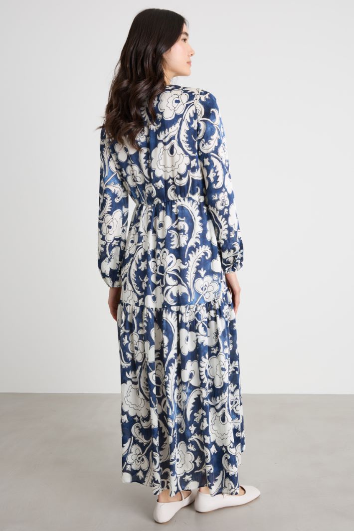 Abito in raso creponne stampato Intrend - 4