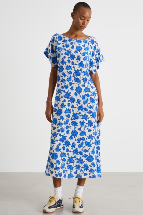 Abito in crepe de chine di seta