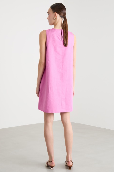 Vestido corto de lona