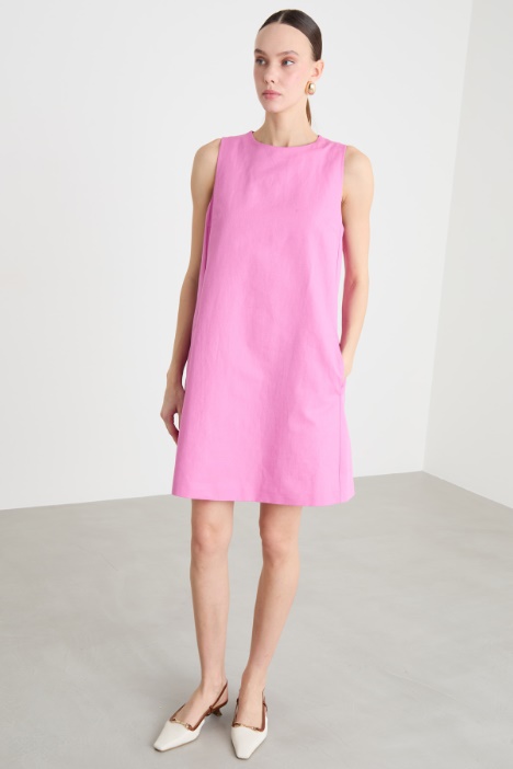 Vestido corto de lona