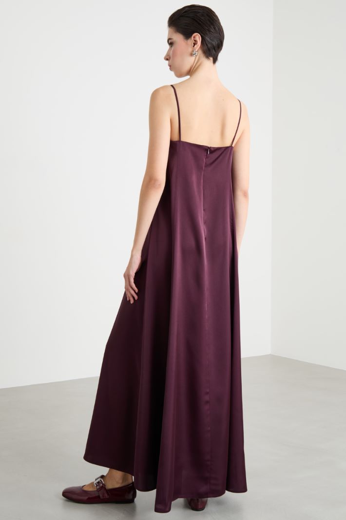 Abito lungo in raso Intrend - 4