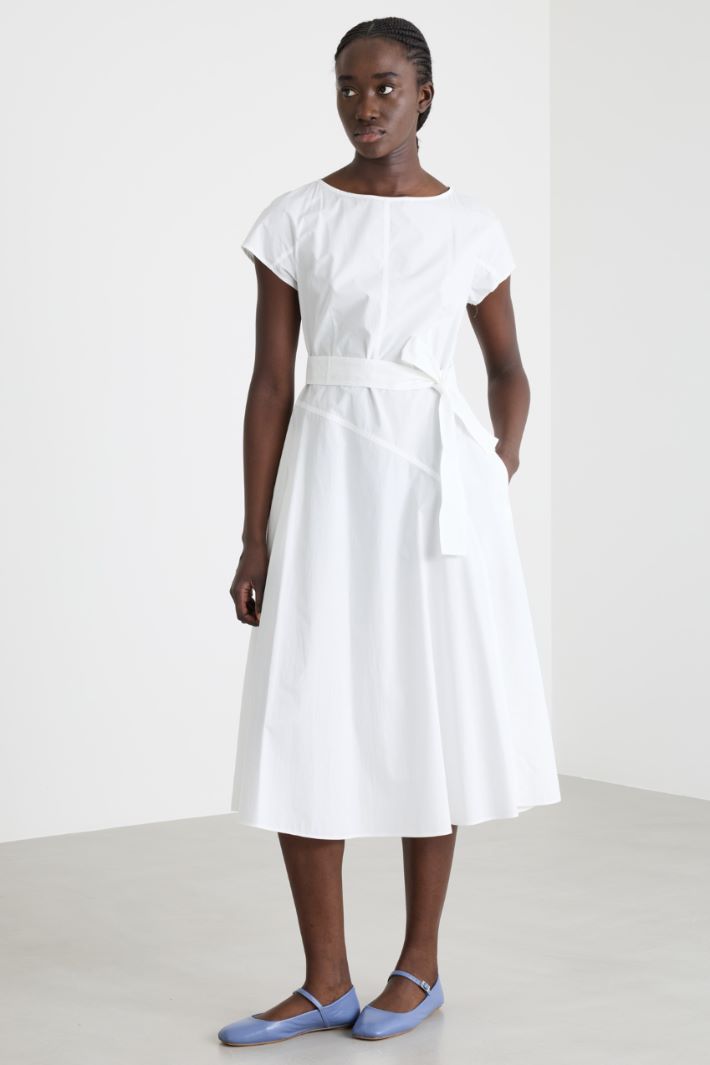 Abito in popeline con cintura Intrend - 2