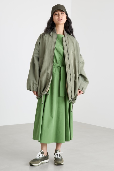 Belted Poplin Dress Intrend