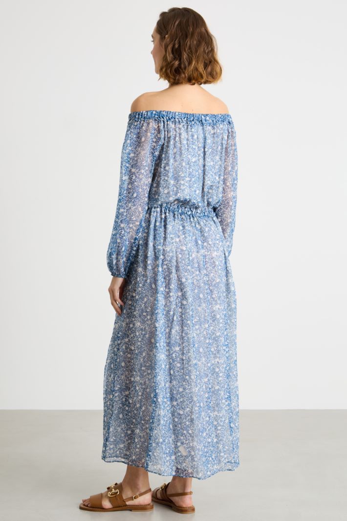 Patterned georgette dress Intrend - 4