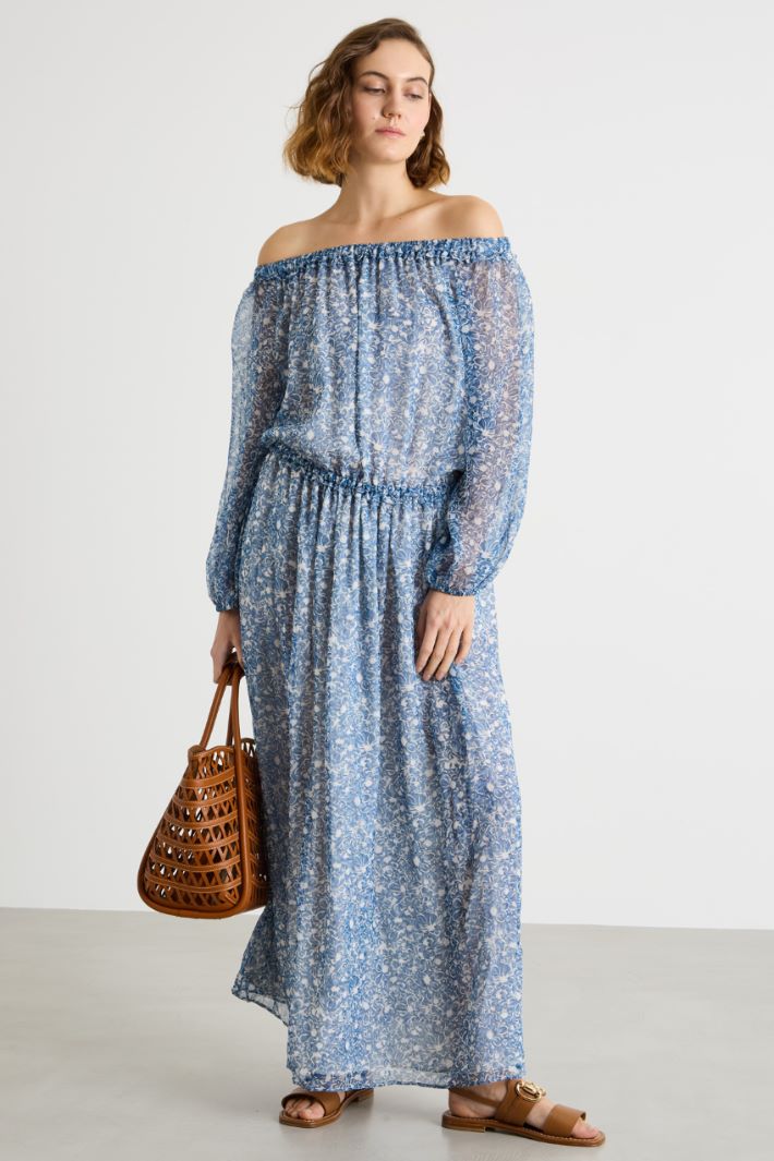 Patterned georgette dress Intrend