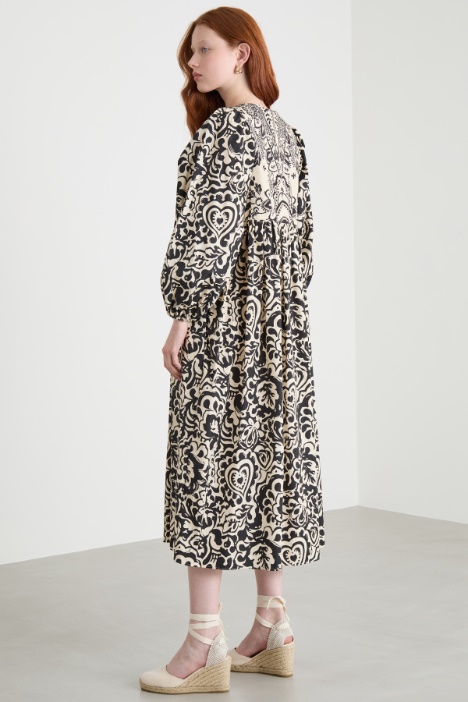 Abito in popeline stampato