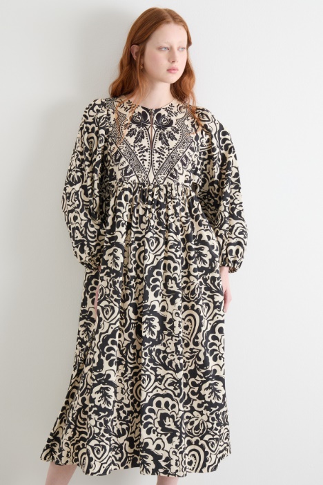 Abito in popeline stampato