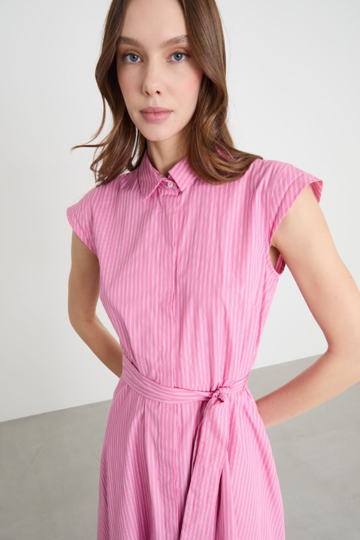 Belted Shirt Dress Intrend - 3