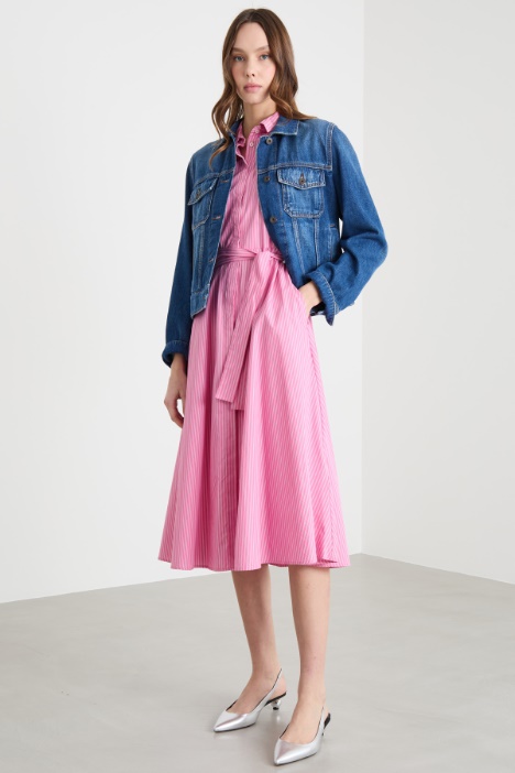 Belted Shirt Dress Intrend