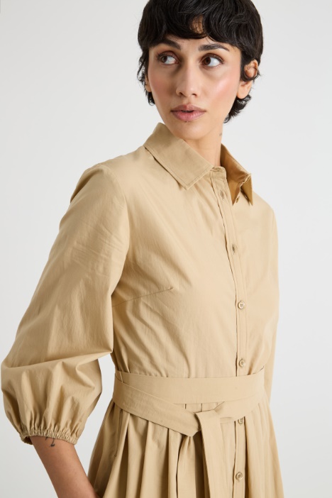 Abito chemisier con maniche a tre quarti