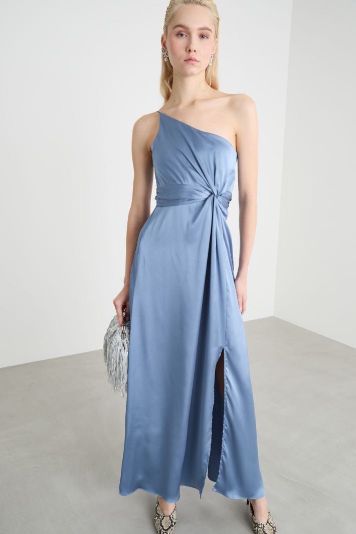 Satin one-shoulder dress Intrend - 2