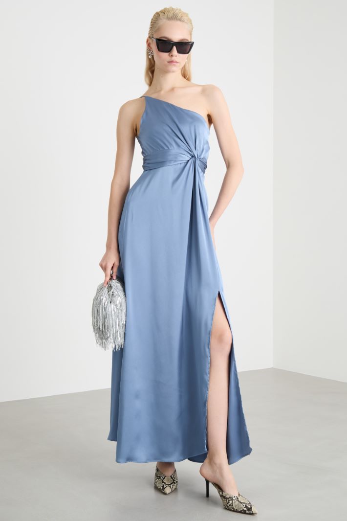 Satin one-shoulder dress Intrend