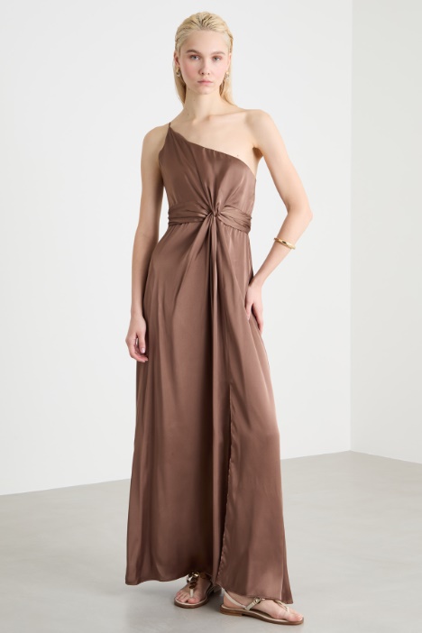 Abito monospalla in raso