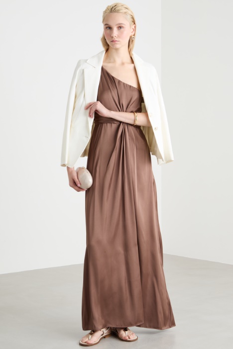 Satin one-shoulder dress Intrend