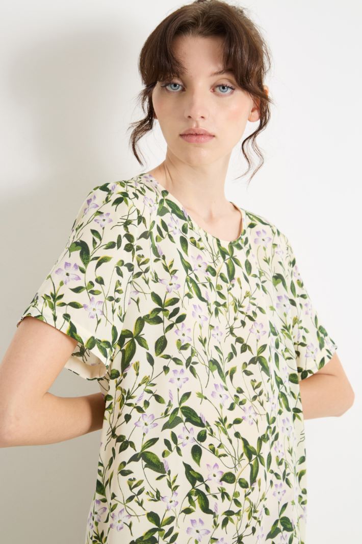 Abito lungo e ampio in crepe de chine Intrend - 3