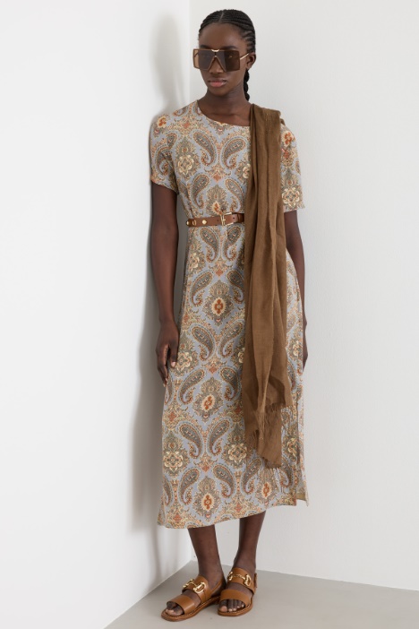 Abito lungo e ampio in crepe de chine Intrend