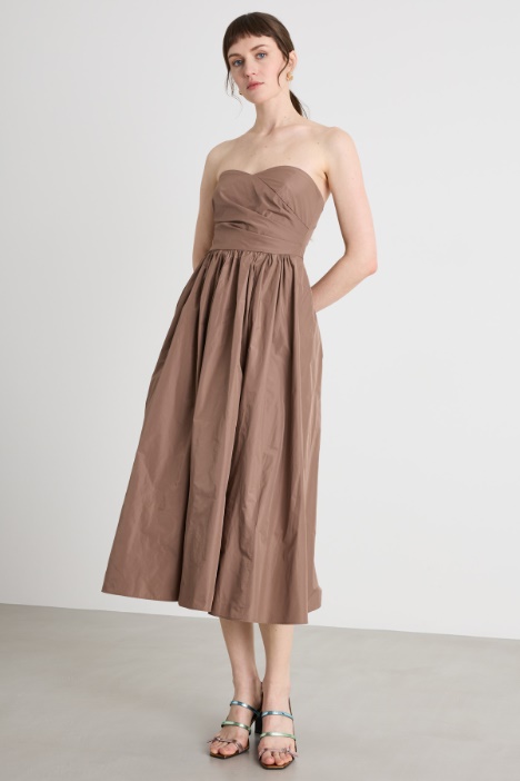 Abito bustier in taffetà