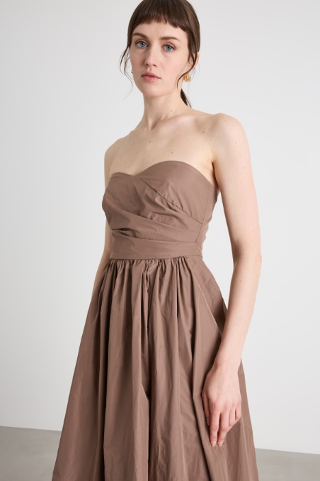 Abito bustier in taffetà