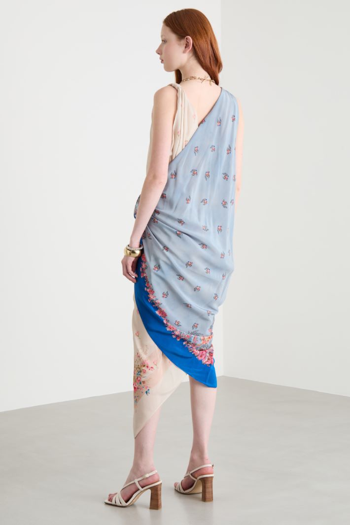 Knot-detail asymmetric dress Intrend - 4