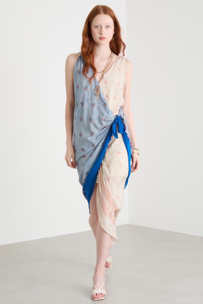 Knot-detail asymmetric dress Intrend