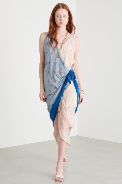 Knot-detail asymmetric dress Intrend