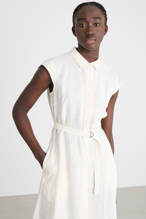 Chemisier smanicato con cintura