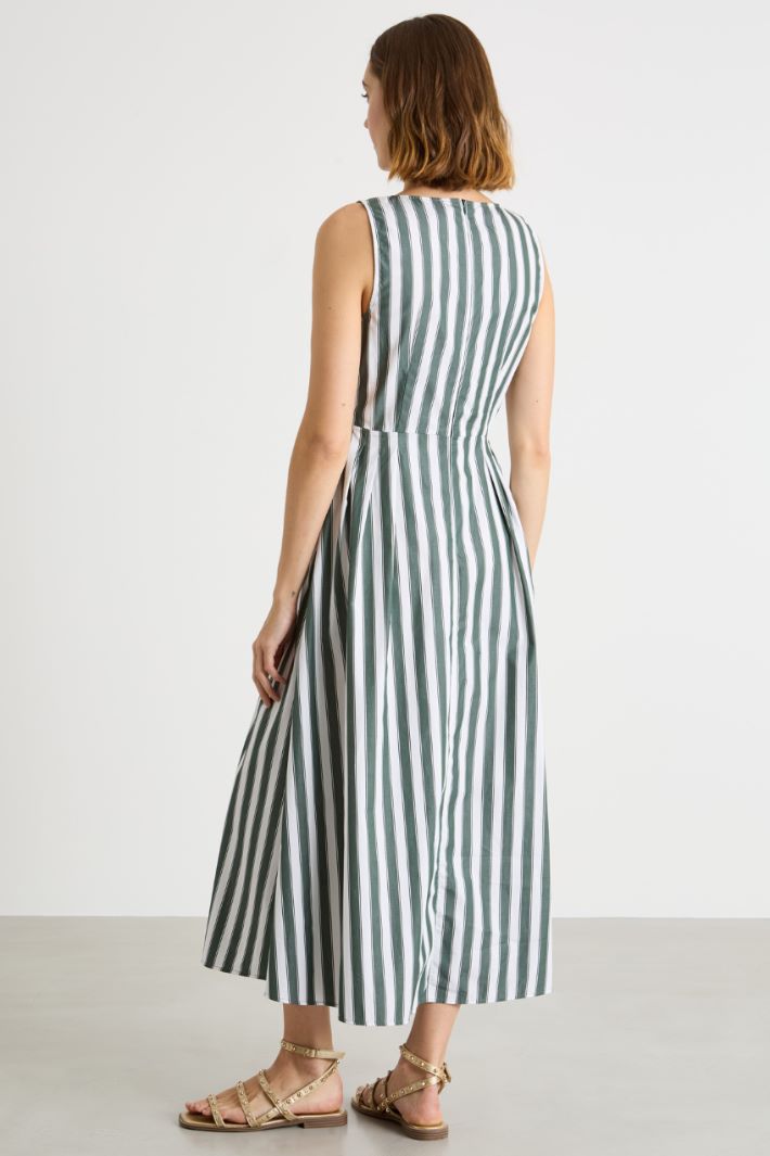 V-neck poplin dress Intrend - 4