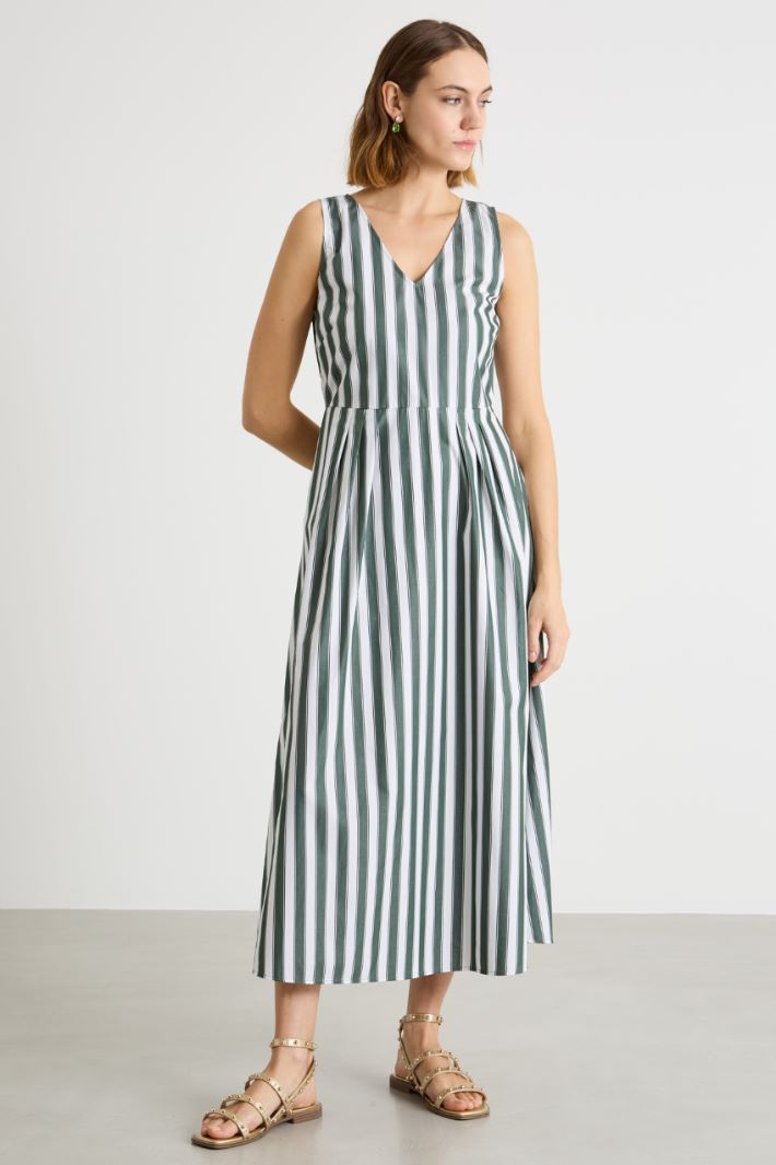 V-neck poplin dress Intrend - 2